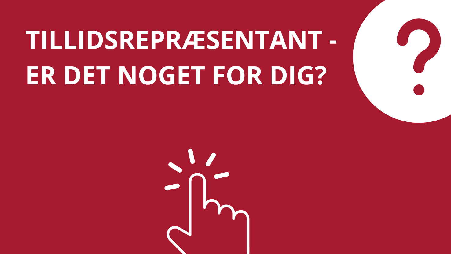 Er du den nye tillidsrepræsentant på din arbejdsplads? Klik og læs mere eller kontakt FOA Nordjylland på telefon: 46972900.